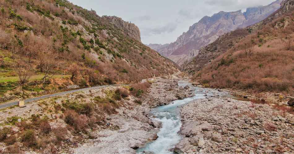 Prekal Shkoder Albania in winter time