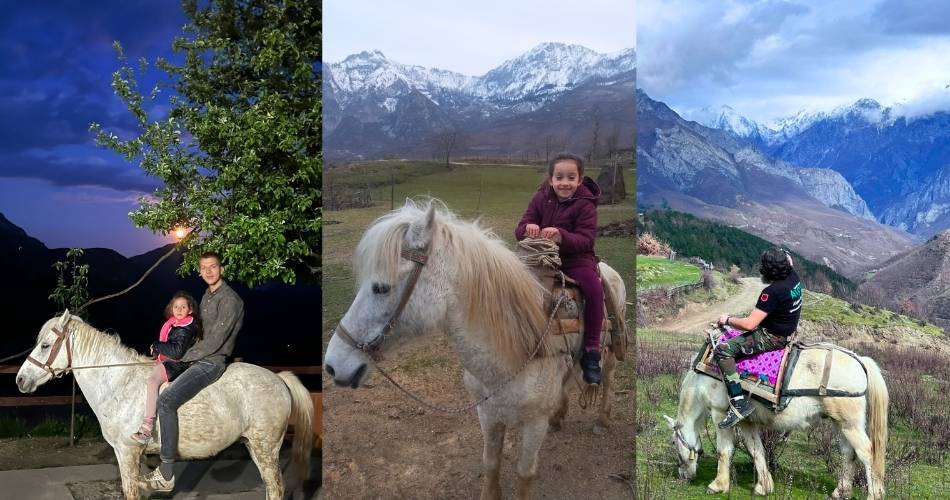 Horse trekking at Koman Lake - Albanian Agrotourism stay